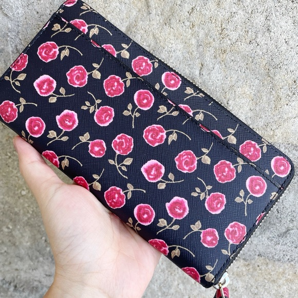 NWT🌸Kate Spade Floral Large Zip-Around Wallet - Picture 3 of 4